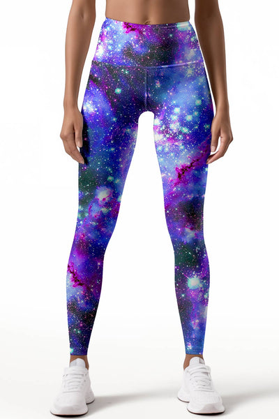 Colorful Galaxy Yoga Pants, Galaxy Leggings, Space Leggings, High Waist  Leggings, Aurora Space Universe Outer Space Stars Print Yoga 