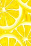 A Piece of Sun Ellie Yellow Lemon Print Yoga Capri Leggings - Women