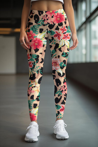 Leopard – Print High Waisted Leggings for Women