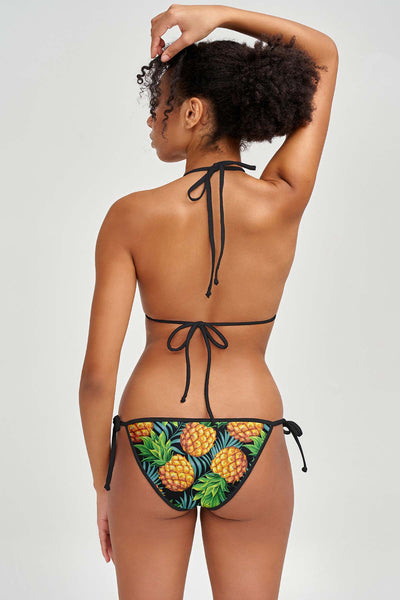 Pineapple High Waist Swim Bottom (XSmall/Teen 12-14) – MessQueen New York