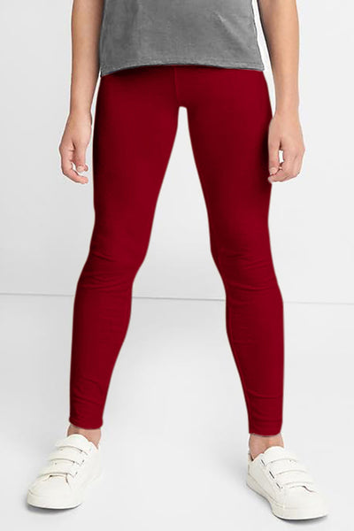 Kids 2025 maroon leggings