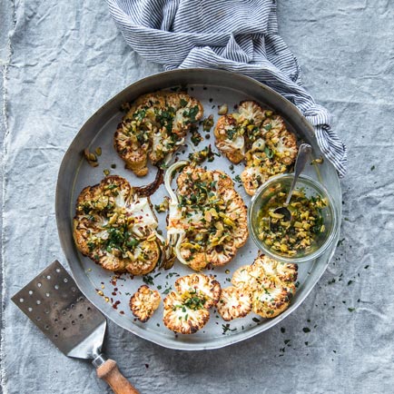 Fun Mother-Daughter Recipes For Daughters Ages 10 and Under: Garlic Parmesan Cauliflower Steak