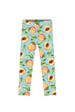 A Rich Peach Lucy Green Fruity Print Fashion Summer Leggings - Girls - Pineapple Clothing
