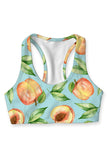 A Rich Peach Stella Green Fruity Print Best Sport Yoga Bra - Women - Pineapple Clothing