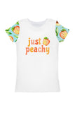 A Rich Peach Zoe White Fruity Print Summer Designer T-Shirt - Girls - Pineapple Clothing