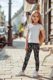 Aspire Lucy Grey Snake Skin Printed School Sporty Leggings - Girls