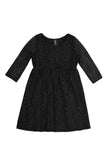 Black Chic Lace Empire Waist 3/4 Sleeve Holiday Mommy & Me Dress