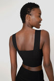 Black Kelly Long Line Sleek Padded Sports Bra - Women - Pineapple Clothing