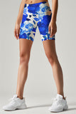 Blue Blood Karen Floral Performance Yoga Biker Shorts - Women