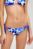 Blue Blood Sofia White Flower Loop Tie Cheeky Bikini Bottom - Women