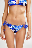 Blue Blood Sofia White Flower Loop Tie Cheeky Bikini Bottom - Women