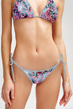 Bora Bora Linda Watercolor Print Side Tie Cheeky Bikini Bottom - Women - Pineapple Clothing