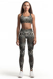 Born to Be Wild Lucy Black Zebra Print Leggings Yoga Pants - Women