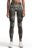 Born to Be Wild Lucy Black Zebra Print Leggings Yoga Pants - Women