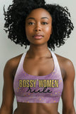 Bossy Women Rule Stella Seamless Racerback Sport Yoga Bra - Women