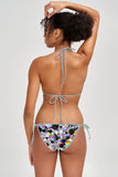 Brilliance Linda Grey Diamond Side Tie Cheeky Bikini Bottom - Women - Pineapple Clothing