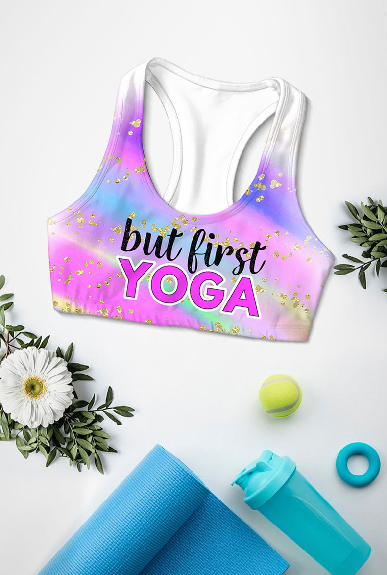 But First Yoga Stella Seamless Racerback Sport Yoga Bra - Women - Pineapple Clothing