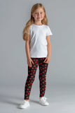 Cherries on Top Black Lucy Fruity Print School Sporty Leggings - Girls