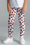 Cherries on Top Lucy White Fruity Print Sporty School Leggings - Girls