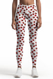 Cherries on Top Lucy White Fruity Printed Leggings Yoga Pants - Women