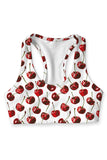 Cherries on Top Stella White Fruity Seamless Sport Yoga Bra - Women