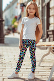 Chica Bomb Lucy Blue Leopard Print Best Summer Sporty Leggings - Girls