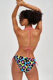 Chica Bomb Sara Blue Leopard Print Strappy Triangle Bikini Top - Women - Pineapple Clothing