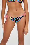 Chica Bomb Sofia Blue Leopard Loop Tie Cheeky Bikini Bottom - Women - Pineapple Clothing