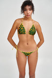 Collagen Linda Green String Side Tie Cheeky Bikini Bottom - Women - Pineapple Clothing