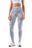 Diamanté Lucy Grey Diamond Print Athletic Leggings Yoga Pants - Women