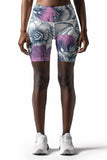 Dream Catcher Karen White Floral Printed Gym Yoga Biker Shorts - Women