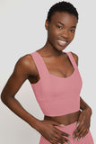 Dusty Pink Kelly Long Line Sleek Padded Sports Bra - Women - Pineapple Clothing