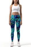 Electric Jungle Lucy Printed Performance Leggings - Women