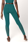 Emerald Green Cassi Workout Yoga Leggings with Mesh & Pockets - Women - Pineapple Clothing