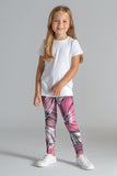 Fantasia Lucy Cute Dusty Pink Floral Print Leggings - Kids