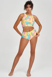 Festival Girl Cara Yellow High-Waist Hipster Bikini Bottom - Women - Pineapple Clothing
