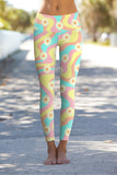 Festival Girl Lucy Yellow Floral Print Gym Leggings Yoga Pants - Women - Pineapple Clothing