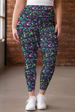 Fireworks Lucy Colorful Stars Printed Leggings Yoga Pants - Women