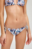 Florescence Sofia Blue Printed Loop Tie Cheeky Bikini Bottom - Women