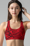 Full Moon Stella Red Seamless Racerback Sport Yoga Bra - Women