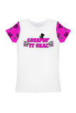 Creepin' it Real Zoe White Goth RIP Printed Halloween T-Shirt - Girls - Pineapple Clothing