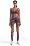 Gleam Wonderland Stella Purple Shimmer Seamless Sport Yoga Bra - Women