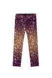 Gleam Wonderland Lucy Purple Glitter Print Christmas Leggings - Girls - Pineapple Clothing