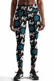 Hohoho Black Lucy Winter Printed Leggings Yoga Pants - Women