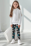 Hohoho Black Lucy Cute Winter Print Leggings - Girls