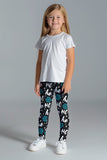 Hohoho Black Lucy Cute Winter Print Leggings - Girls