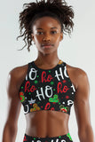 Hohoho Xmas Starla High Neck Padded Crop Top Sports Bra - Women