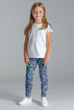 Hollywood Sparkle Lucy Grey Stars Print Party Leggings - Kids