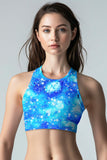 Imagination Starla High Neck Padded Sporty Crop Top Sports Bra - Women