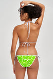 Lime Avenue Linda Green String Side Tie Cheeky Bikini Bottom - Women - Pineapple Clothing